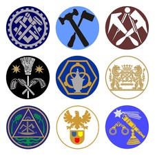 Zunftzeichen 72 Berufe