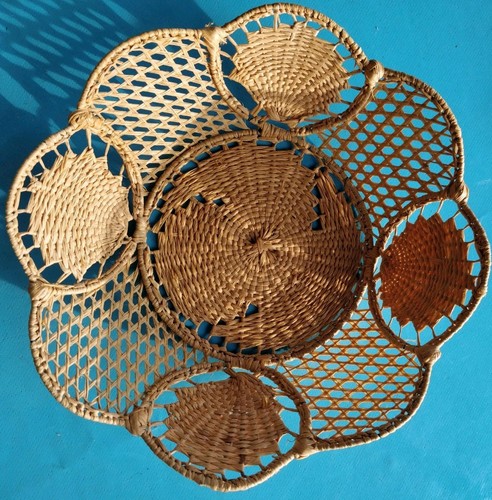 Vintage rattan boho korb - vintage,