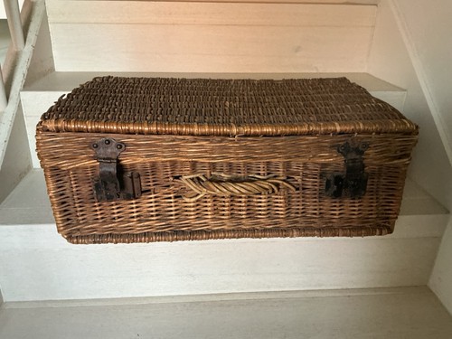 Alter korbkoffer korb shabby - korbkoffer,